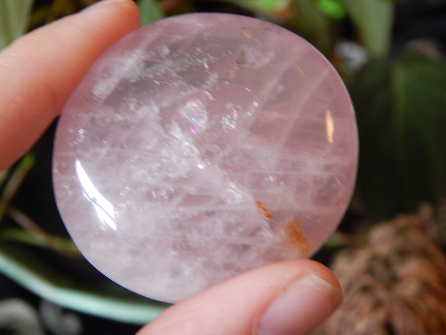 Rose Quartz Palm Stone