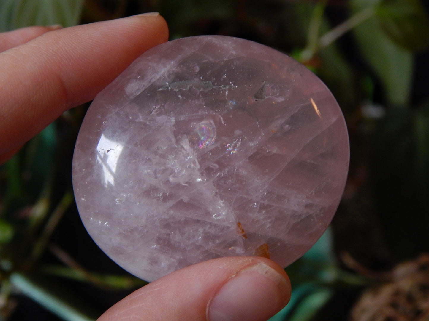 Rose Quartz Palm Stone