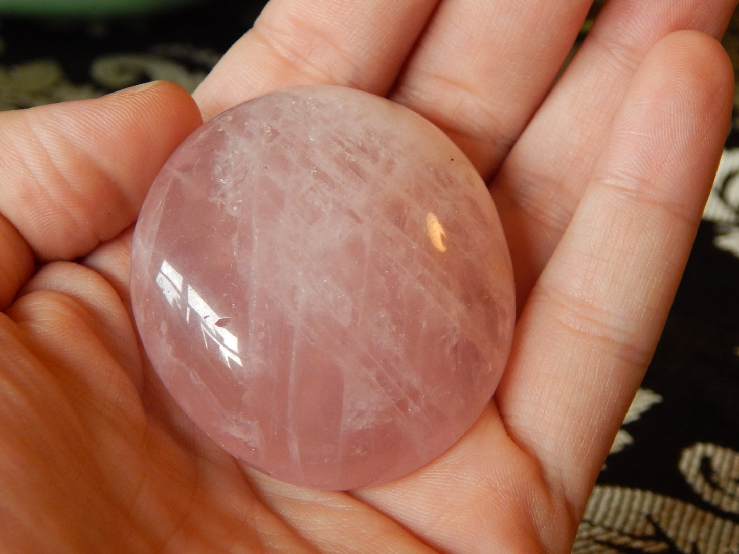 Rose Quartz Palm Stone