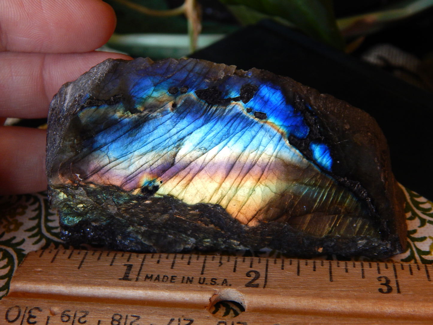 Front Polished Rainbow Labradorite Specimen