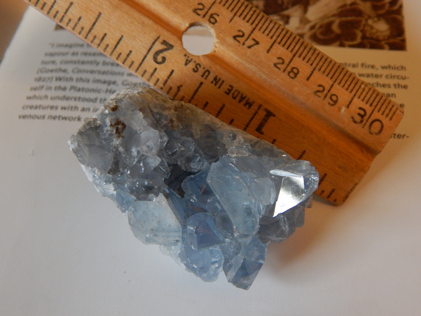 Ancient Blue Celestite Cluster Specimen