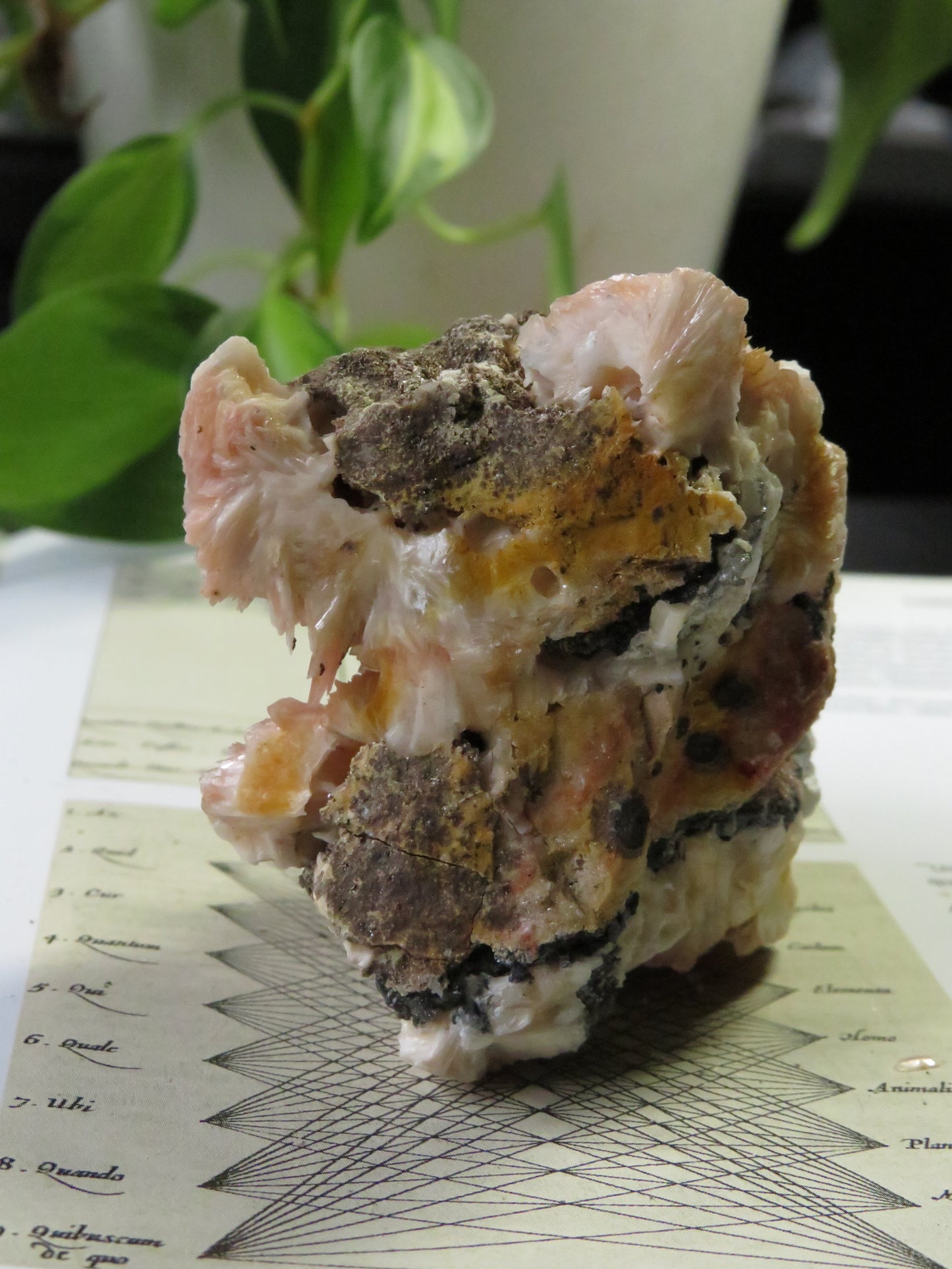 Barite with Galena and Cerussite Cluster